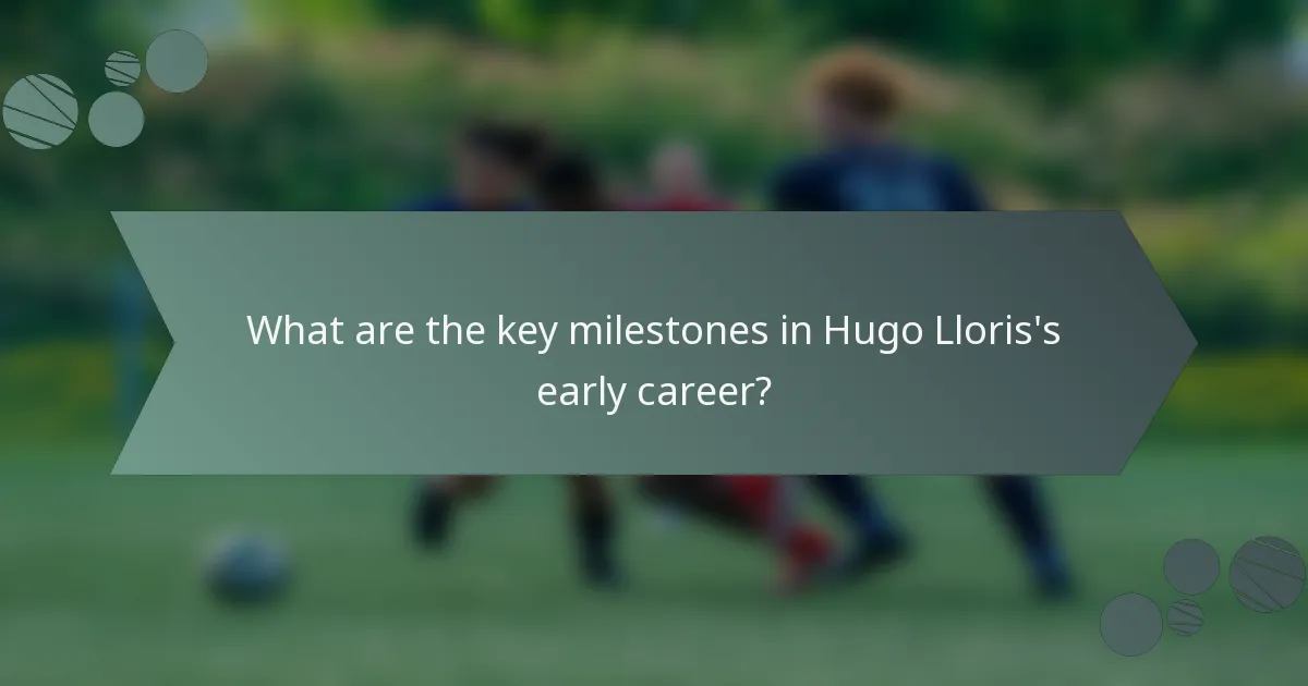 What are the key milestones in Hugo Lloris's early career?